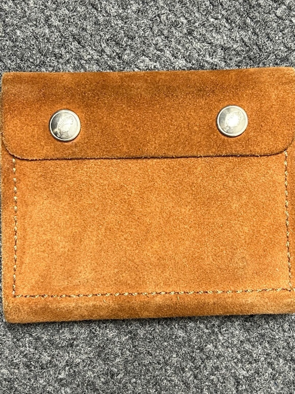 Vintage Hunter Co Suede Leather Rifle Cartridge Carrier Wallet Ammo Pouch